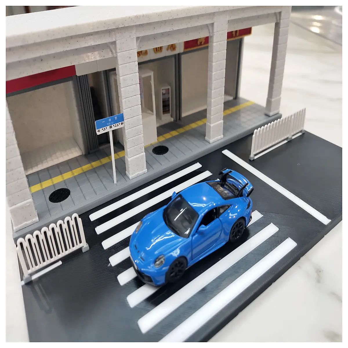 Miniature Models Guangzhou One Decade Road Liqiu Buildings Architectural Models Mini City Desktop Decoration Collection Historical Buildings