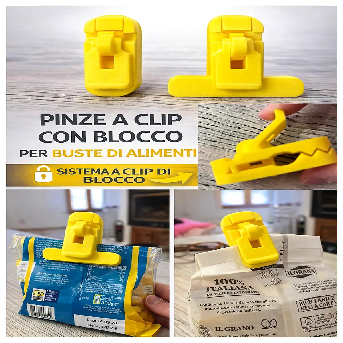duty locking food storage clips bulk airtight seal organizer for chips bags snacks freezer labels