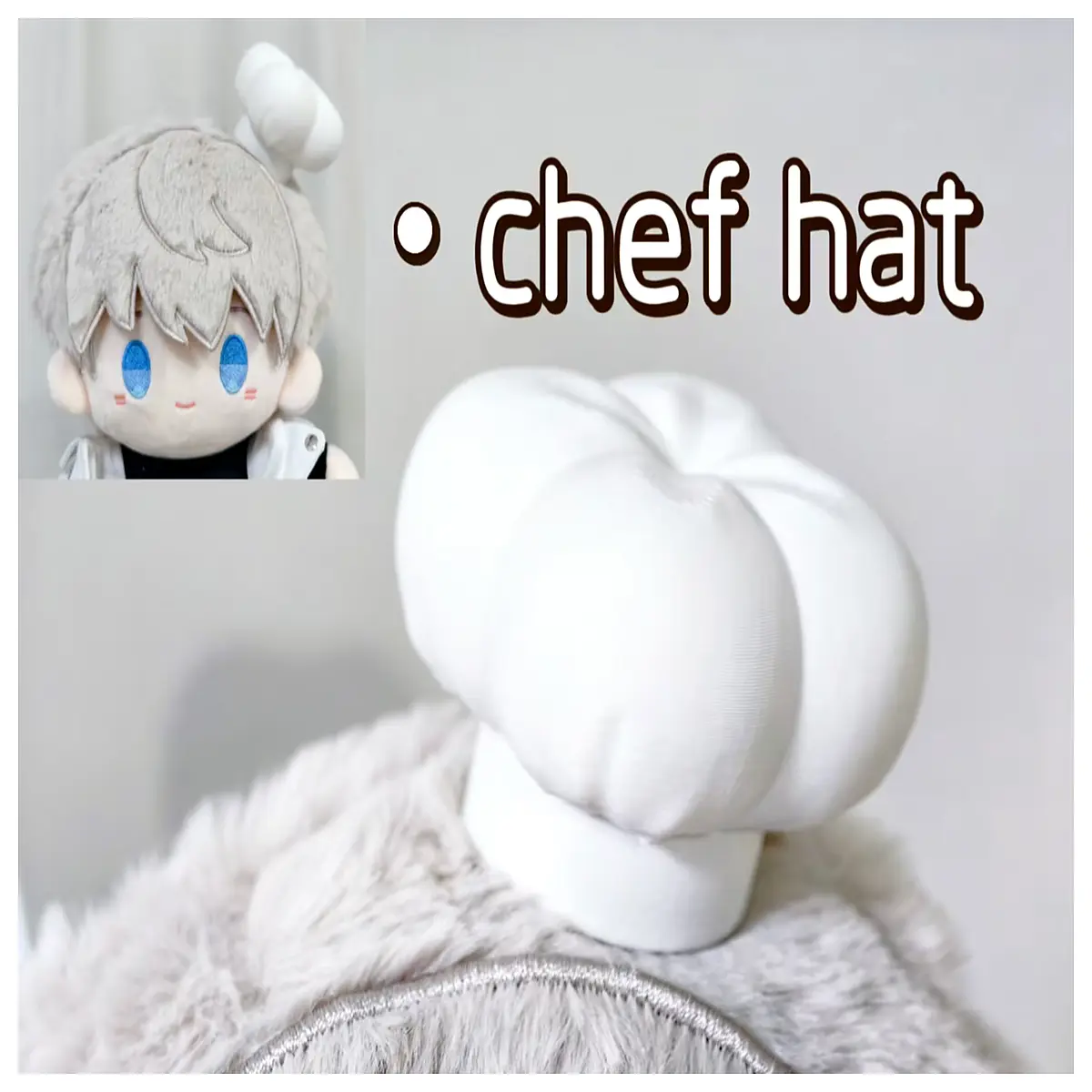fluffy cotton chef hat cosplay prop love and deepspace q version accessory anime party costume