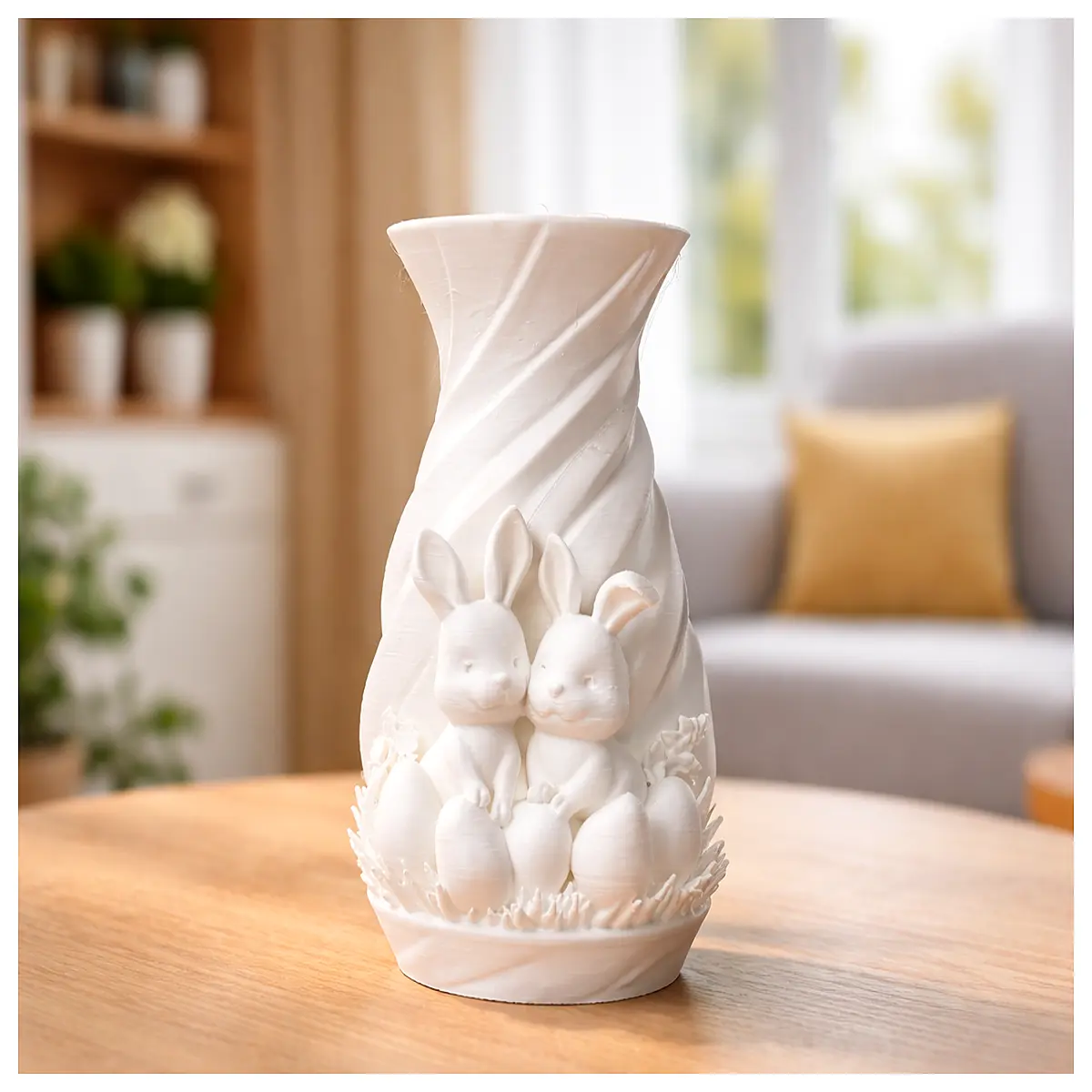 easter floral vase spring home decor pastel ceramic tulip arrangement centerpiece