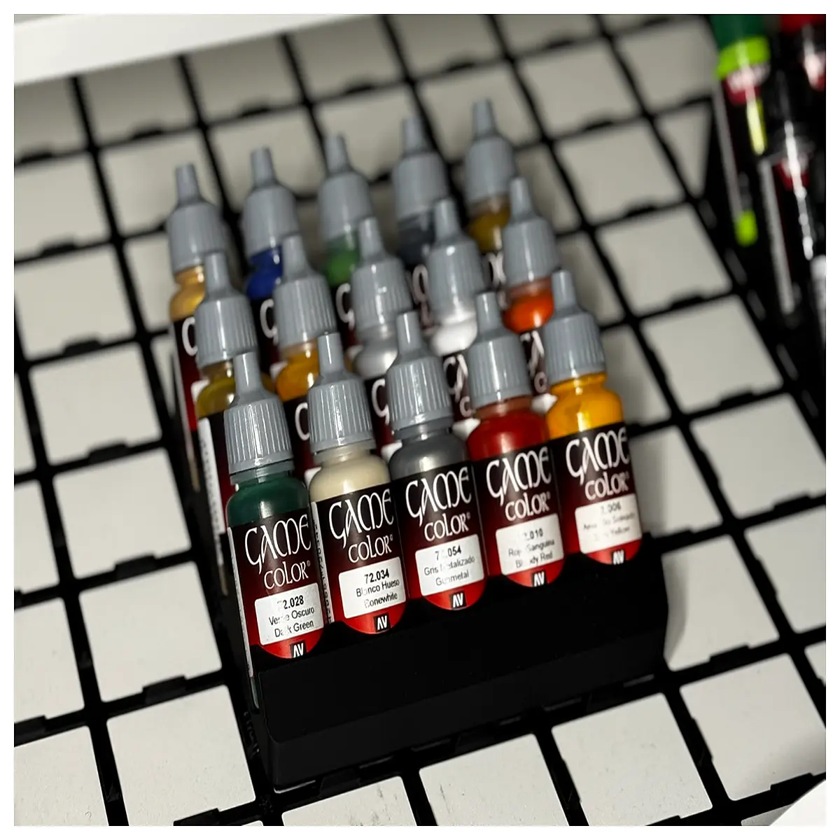 gridfinity modular organizer for vallejo paint bottles tilt storage bin diy print