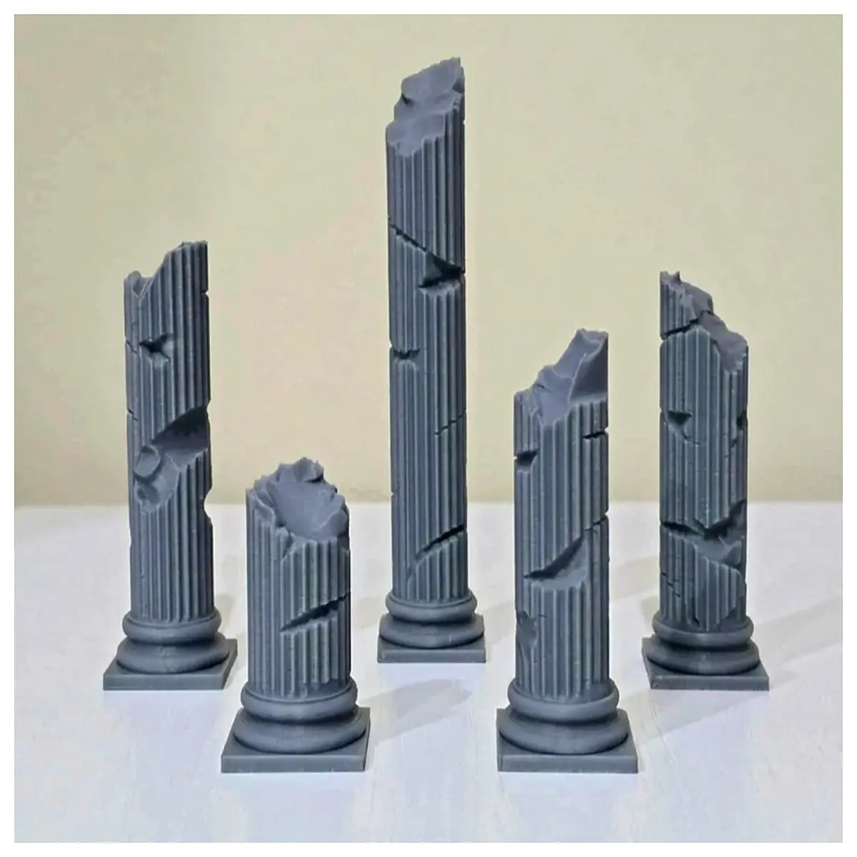 ancient roman column ruins props weathered stone pillar set for photography backdrop classical architecture decor broken marble columns for stage desi