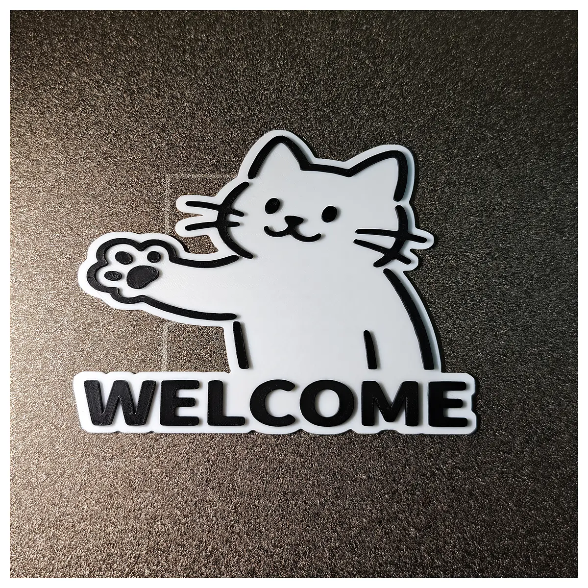 cute cat welcome sign funny pet door plaque home decor standing board funny entrance decoration for housewarming gifts