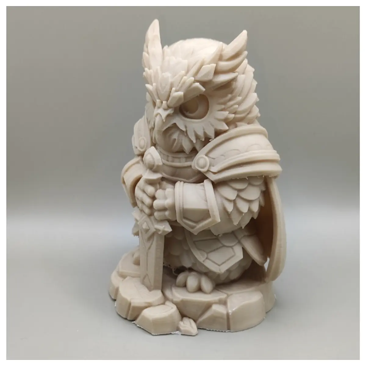 owl knight statue fantasy owl figurine dark academia home decor gothic animal sculpture gift