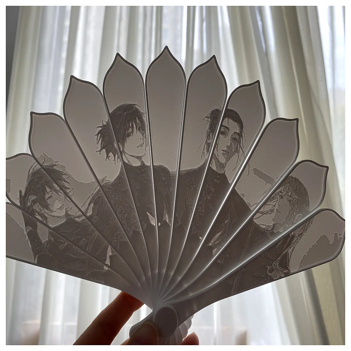 the outcast yi ren zhi xia anime folding relief design collectible prop cosplay accessory for men