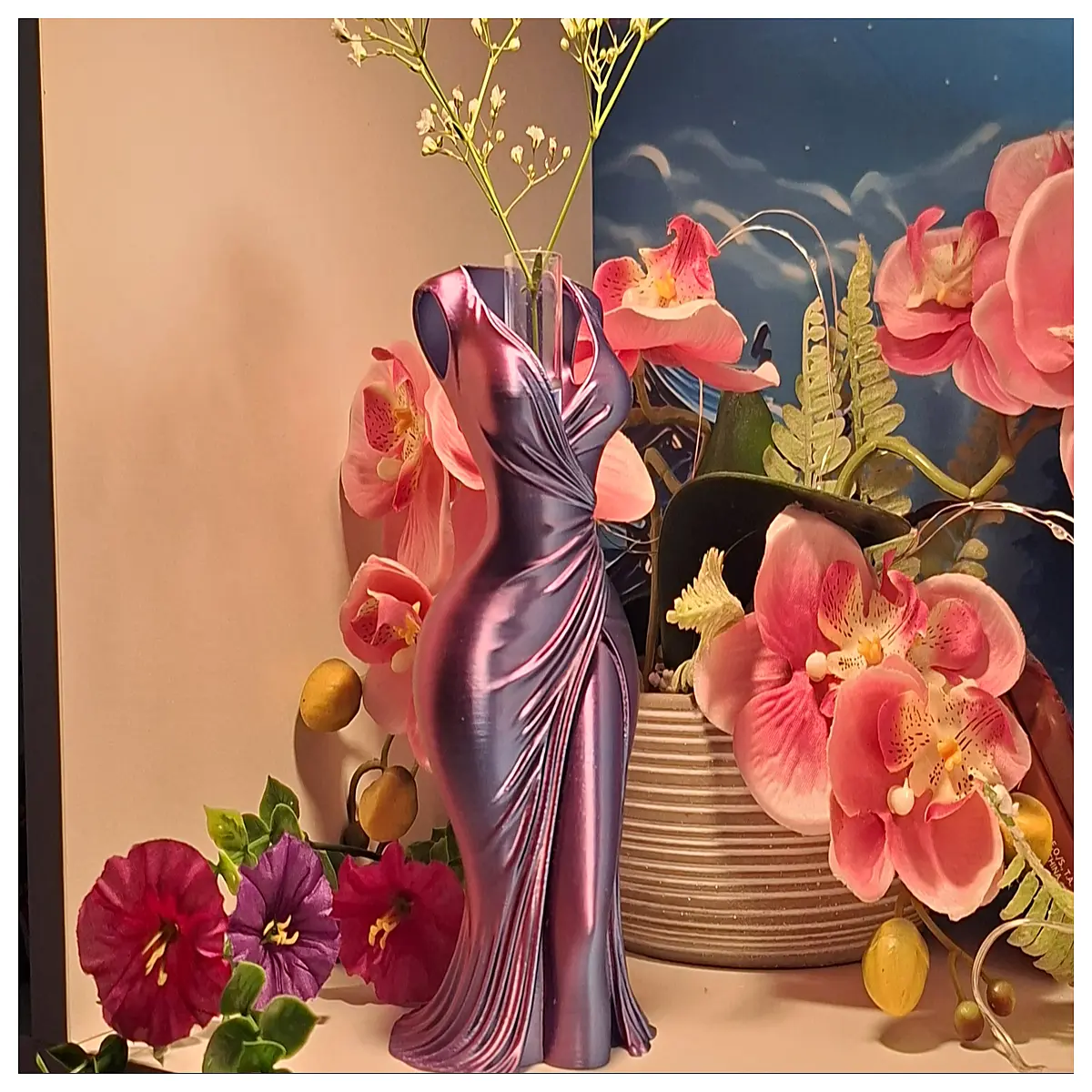 modern draped vase sculpture abstract home decor piece minimalist living room accent
