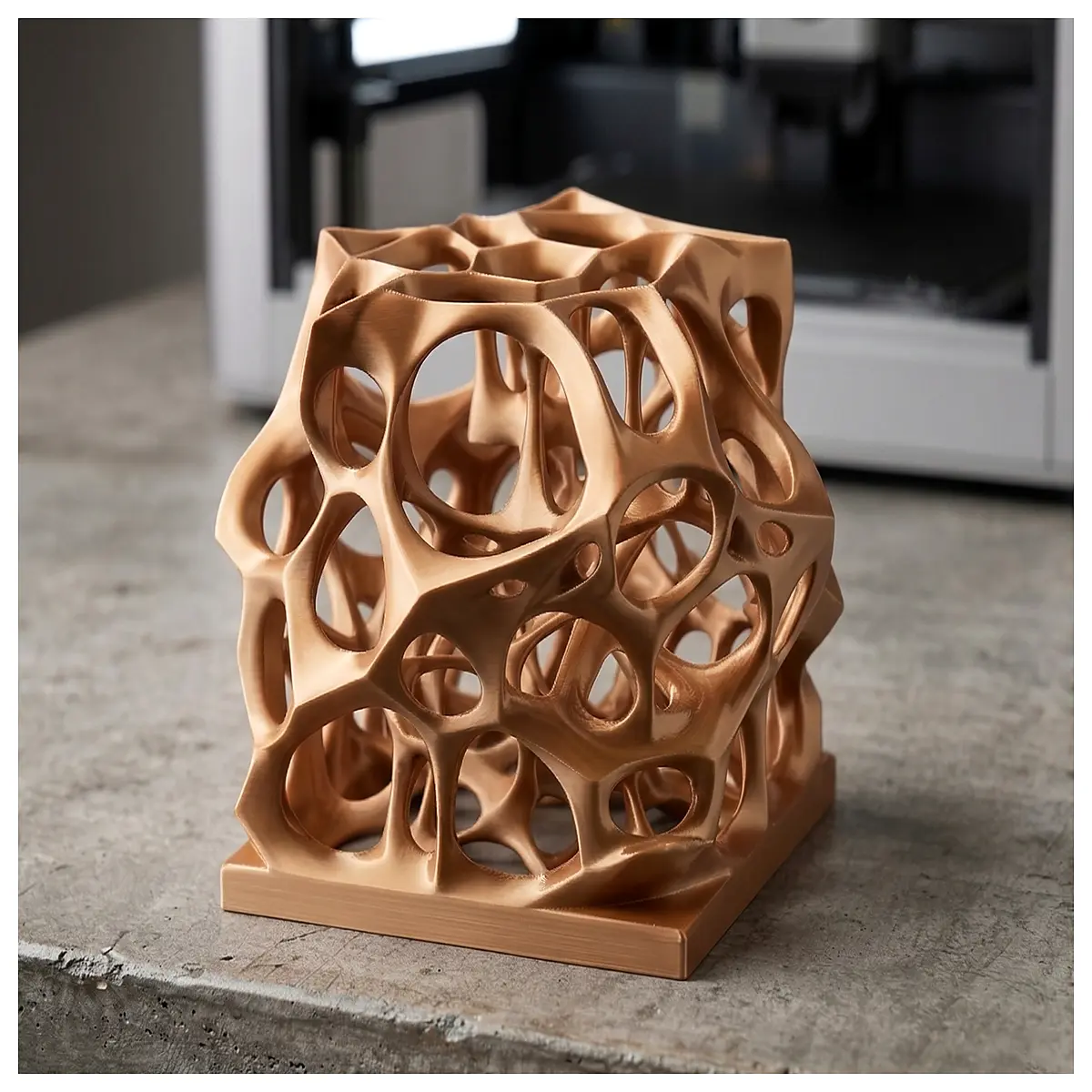 printed voronoi lattice sculpture modern abstract art home decor no support required