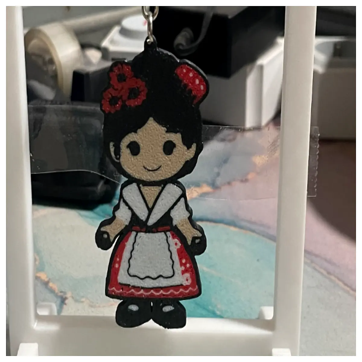 Murcia Traditional Clothing Keychain Flamenco Style Souvenir Commemorate Spanish Culture Travel Gift