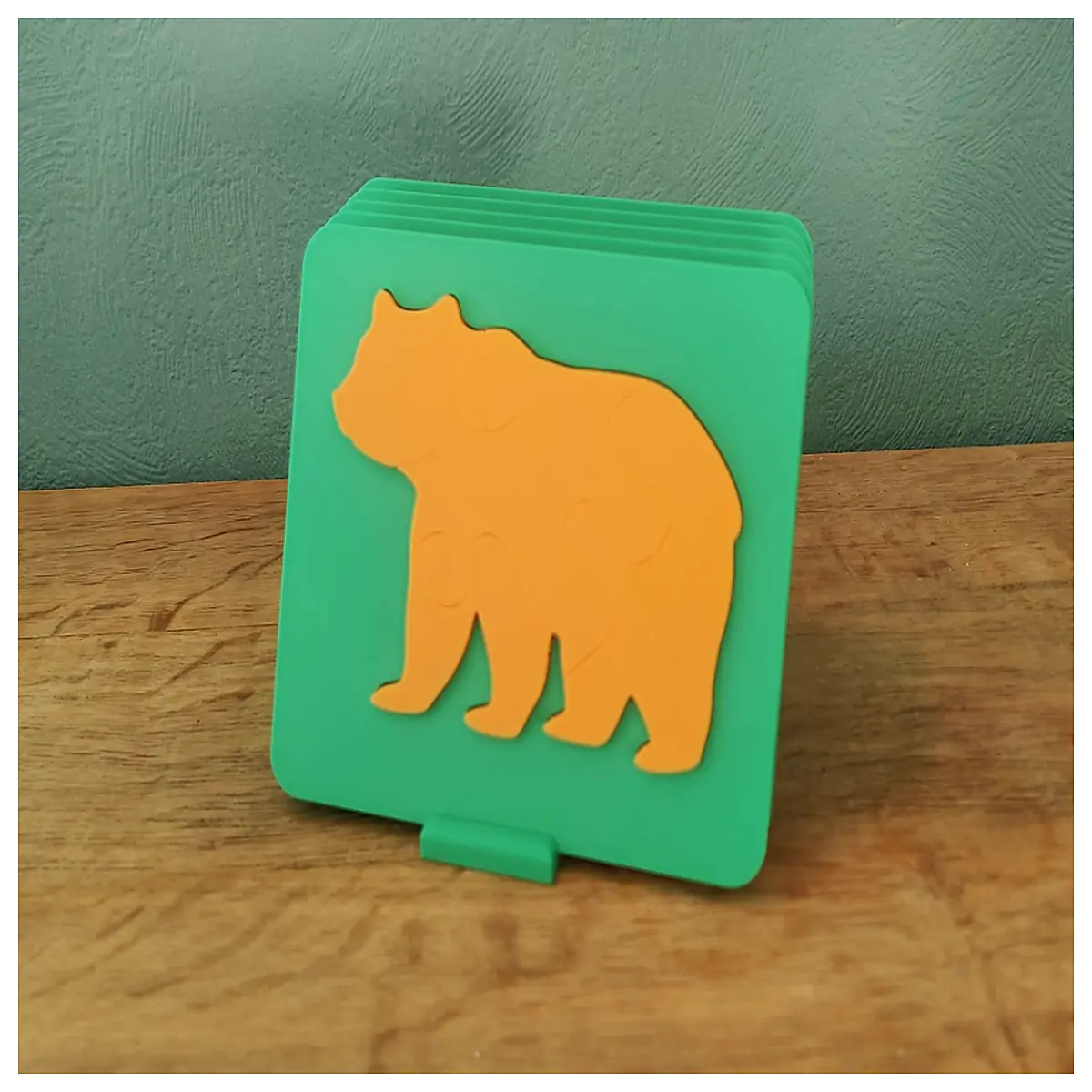 Bear Silhouette Puzzle Animal Silhouette Wall Art Kids Room Decor Baby Gift Wall Hanging Decoration