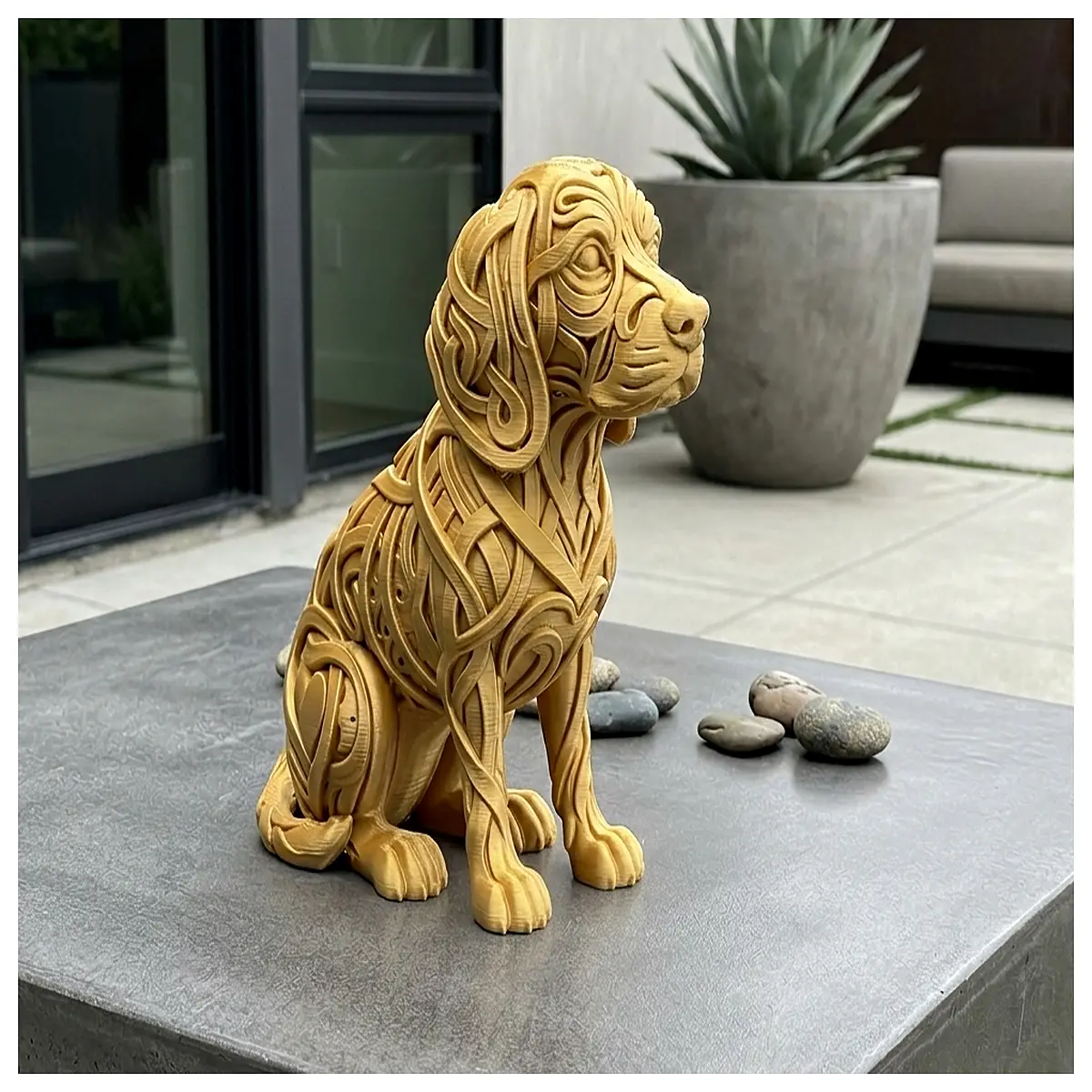 decorative sitting beagle statue resin dog figurine home garden patio ornament animal art decor