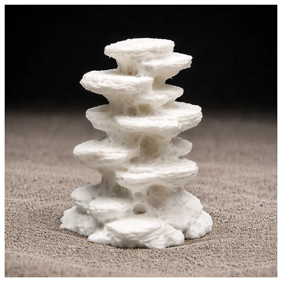 rock waterfall for aquarium porous stone cascade decoration resin landscape feature for terrarium and pond