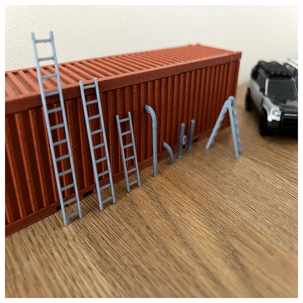 1 64 scale ladder pipe truck accessory for diecast cars fire vehicle parts detailed metal ladder set