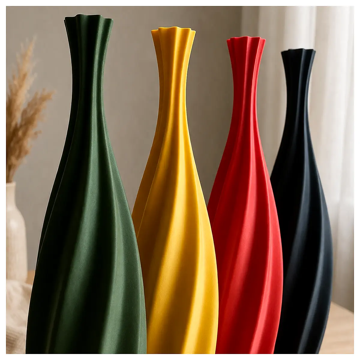 modern twisted vortex vase 24cm tall for dried flowers and eucalyptus stems elegant home decor centerpiece