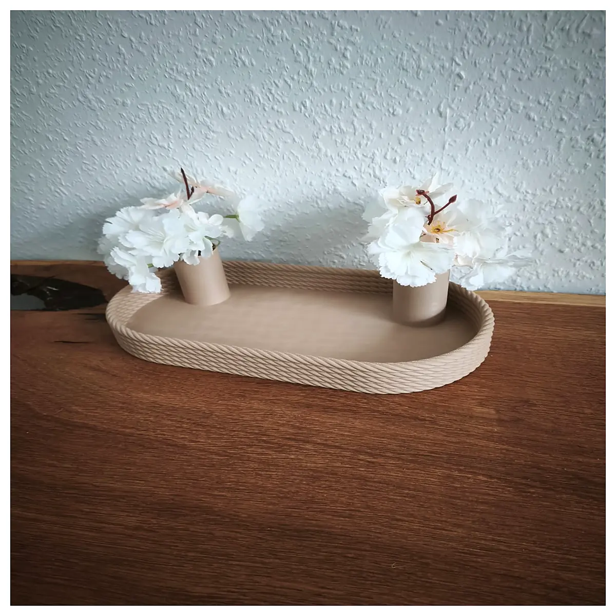 jewelry organizer tray with 2 small vases for rings earrings necklaces desktop storage
