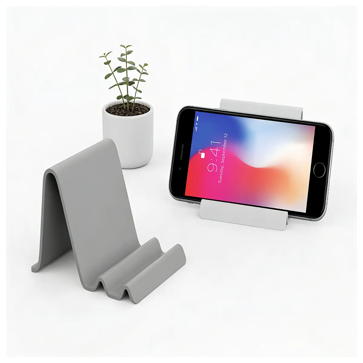wavy phone holder desk organizer cable management clip for nightstand charging station