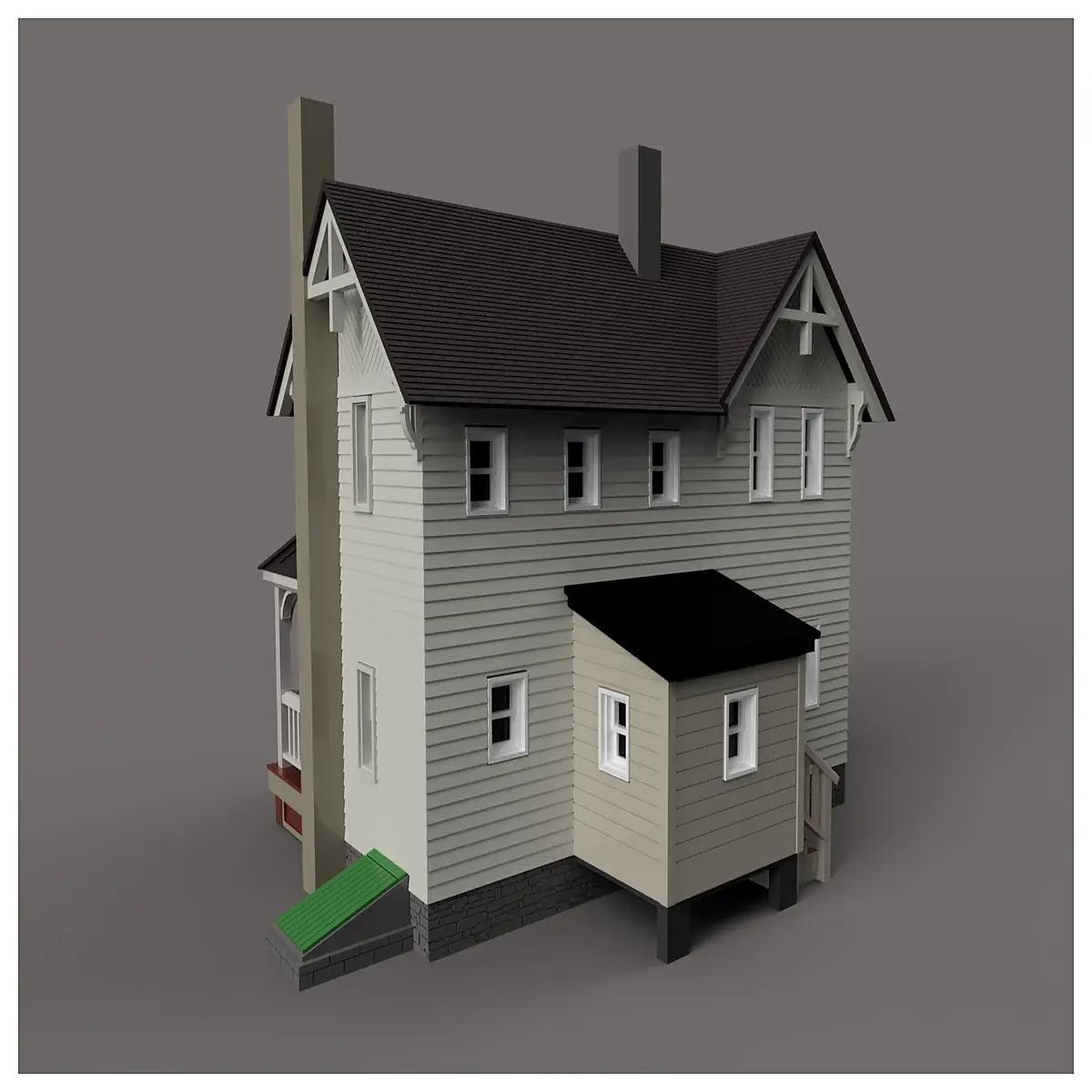 ho scale village cottage diy miniature rustic farm house resin building for diorama garden