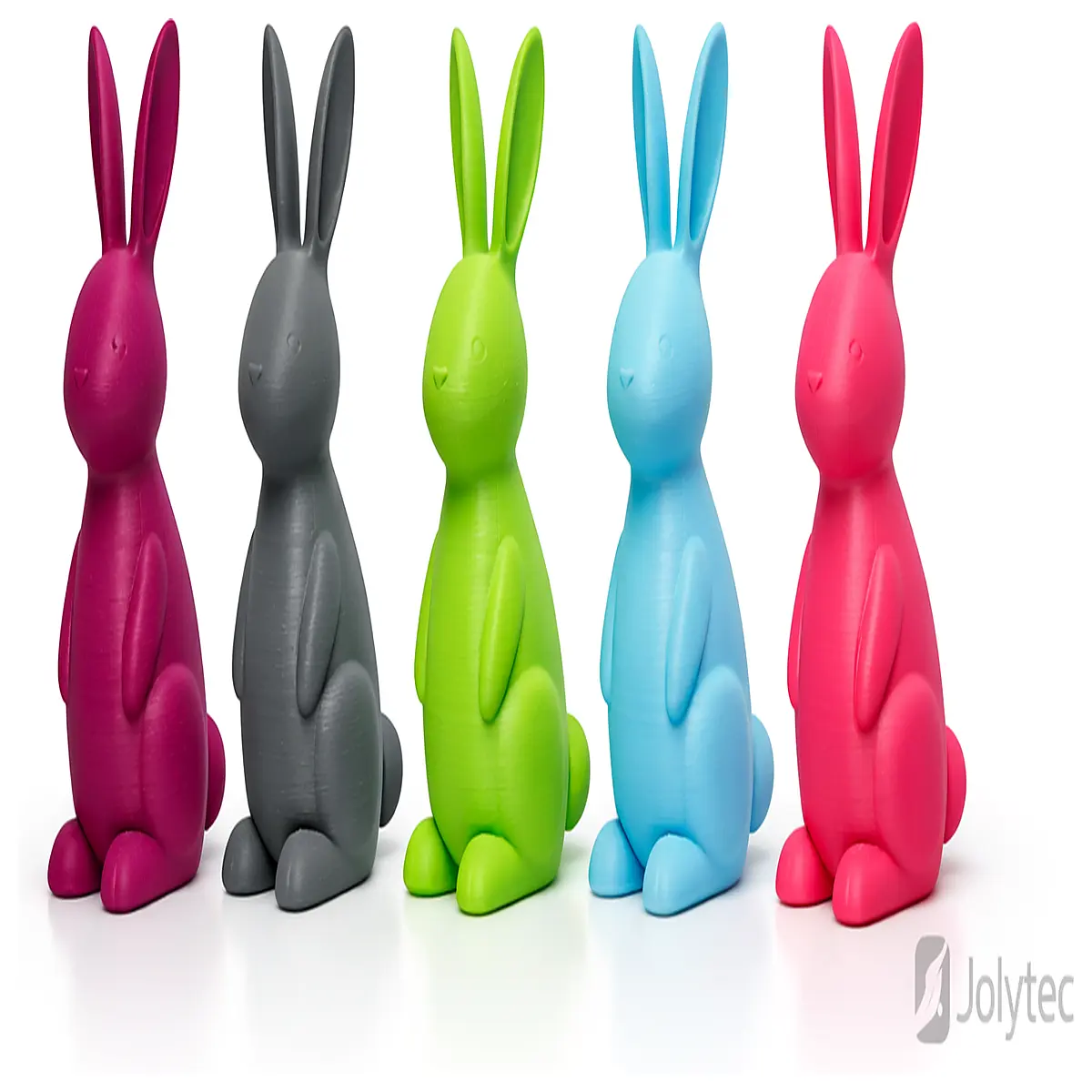 cute rabbit figurine decor for home printed bunny statue minimalist animal art piece for shelf kawaii room accessories