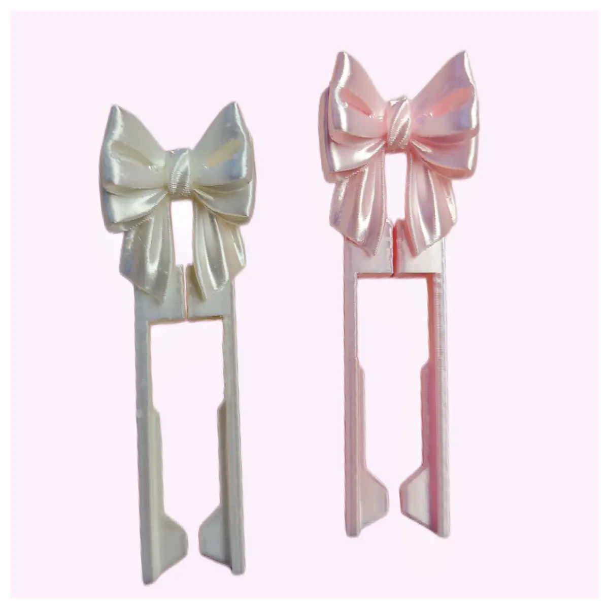 shimmering bow double needle bean pen aesthetic stationery gift