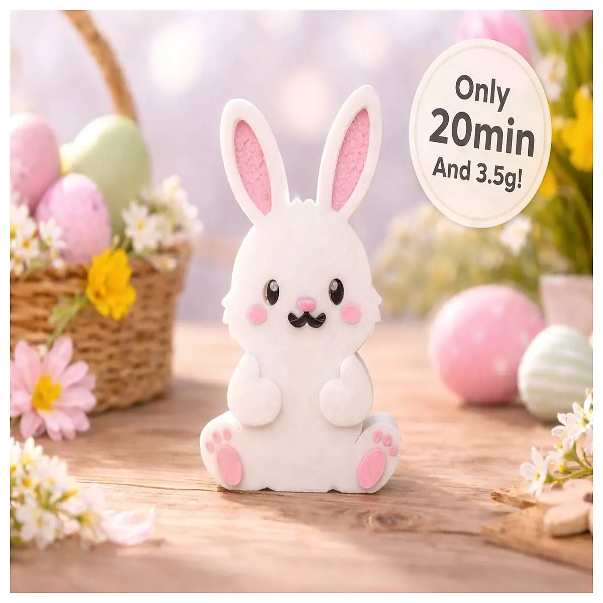 cute mini easter bunny figurine home decor spring party supplies