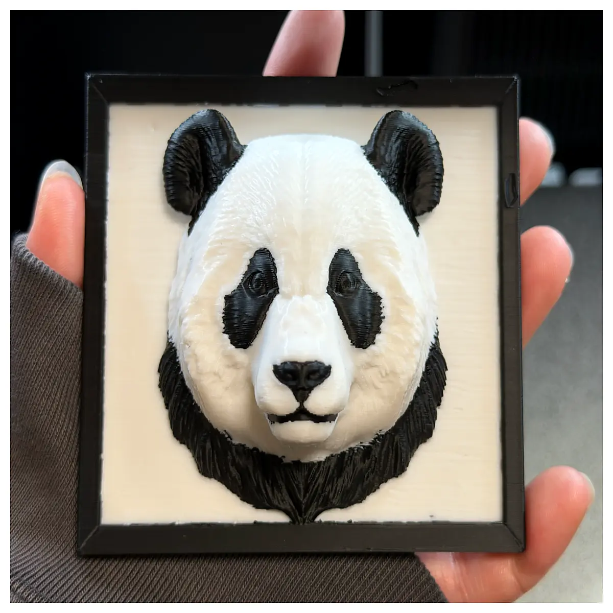 realistic panda portrait wall art mural home decor modern living room bedroom canvas print animal photography