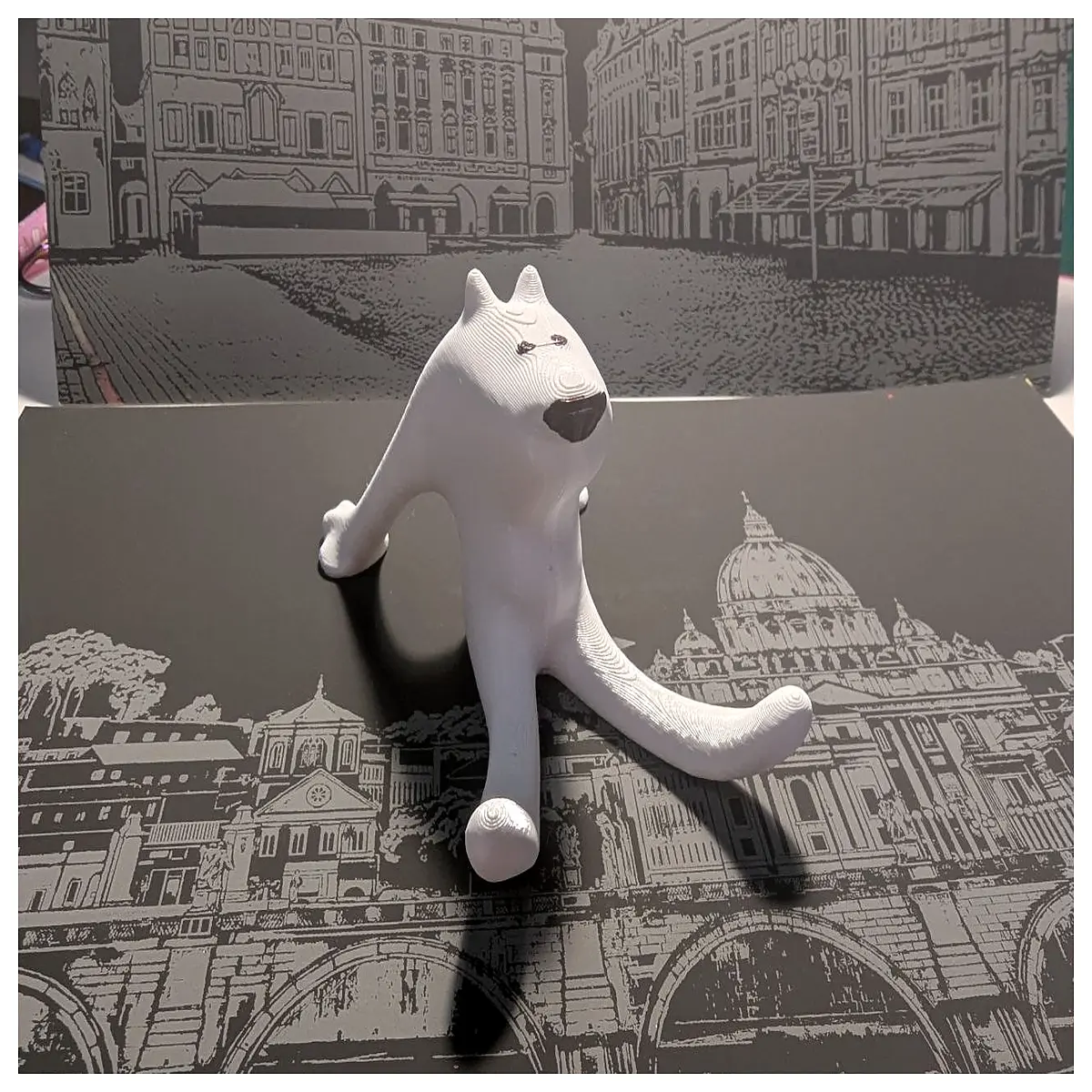 cute lazy dog phone holder funny animal desk accessory for tablet grip