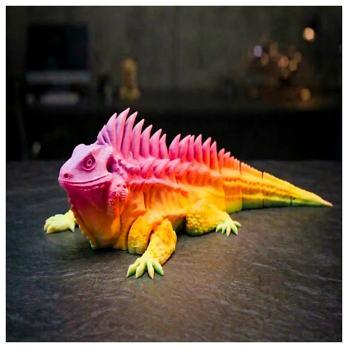 realistic moving joint iguana plush toy educational biology for kids science classroom learning animal figures
