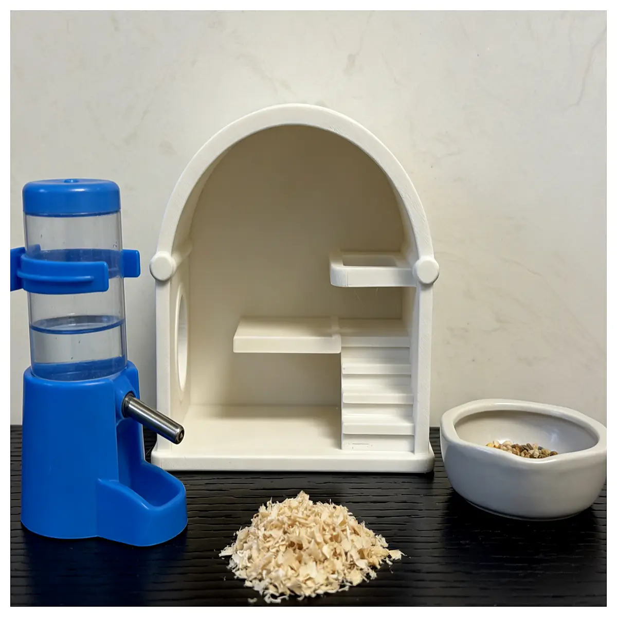 hamster cage two story house small animal habitat climbing pet villa