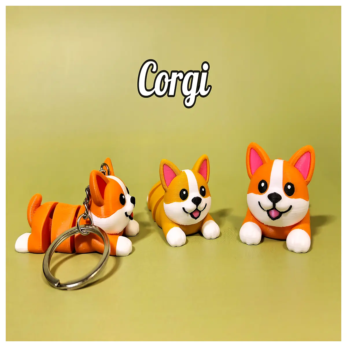 articulated corgi dog plush toy for kids bendable jointed corgie figure collectible realistic puppy
