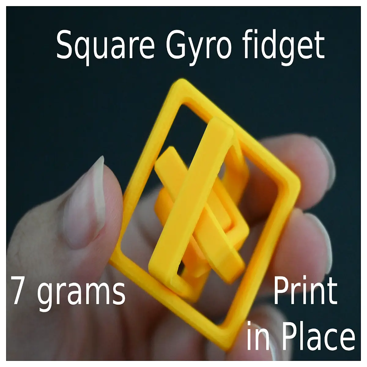 big square fidget spinner metal duty stress relief toy anti anxiety spin top for adults