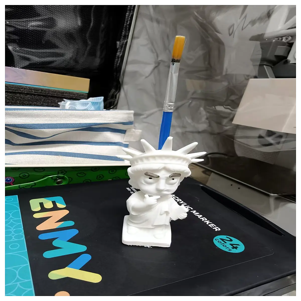 david statue pen holder desk organizer art students