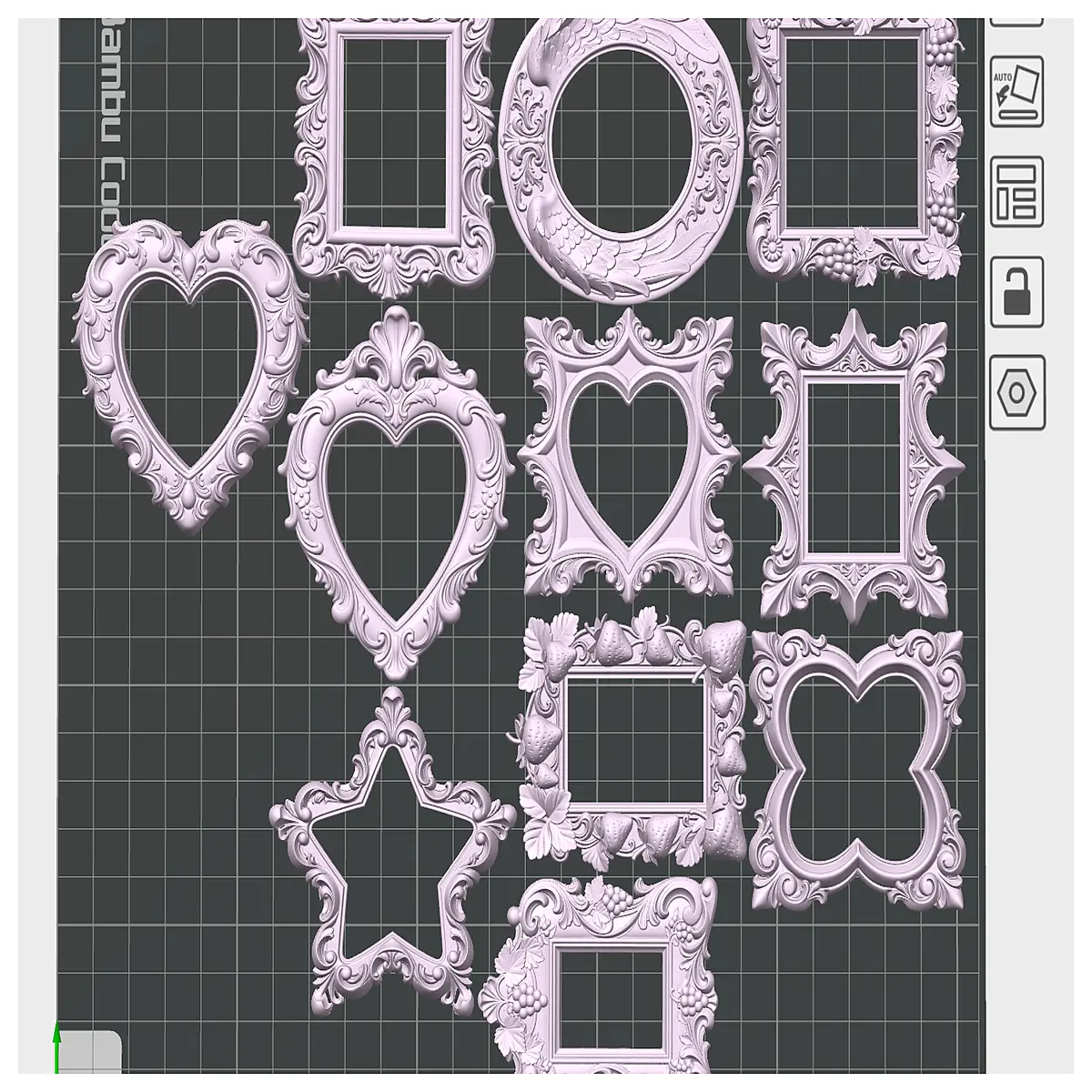 baroque ornate picture frame accessories bulk commercial use vintage european style photo frame parts design elements