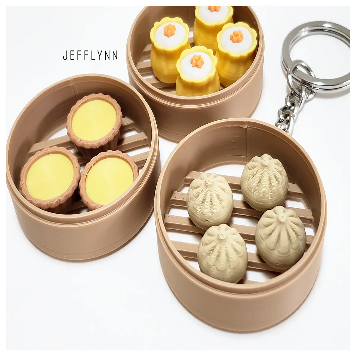 cute dumpling egg tart keychain stress relief squishy toy food shaped bag charm