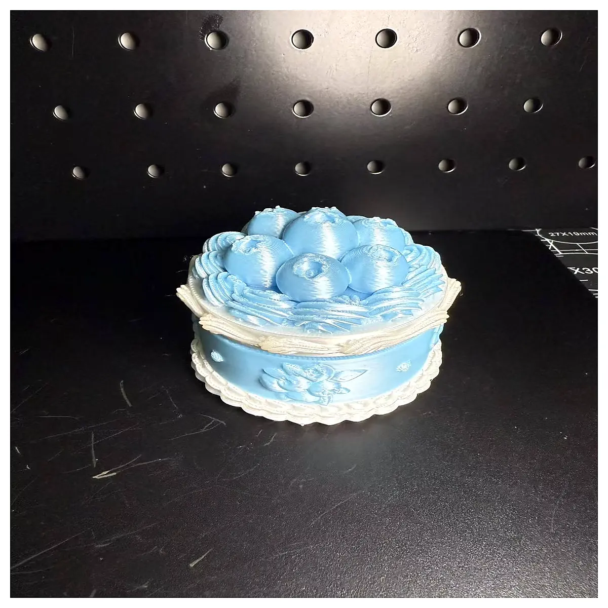 blueberry cream embossed dessert box spiral storage container aesthetic food packaging