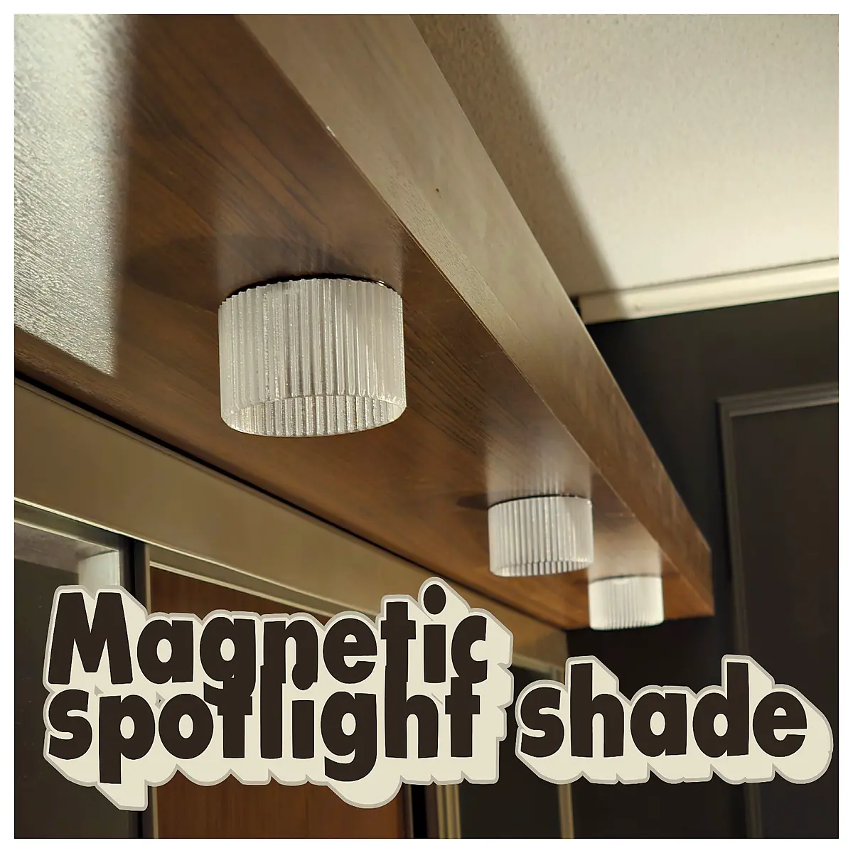 magnetic spotlight cover no drill renter friendly track housing retrofit easy install temporary lighting