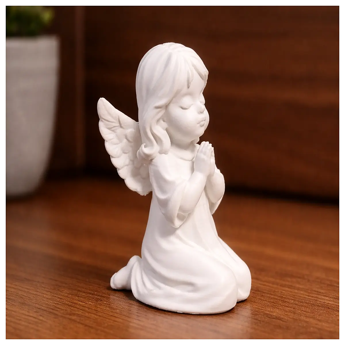 small angel statue for prayer home altar decor religious gift christian faith jewelry box ornament