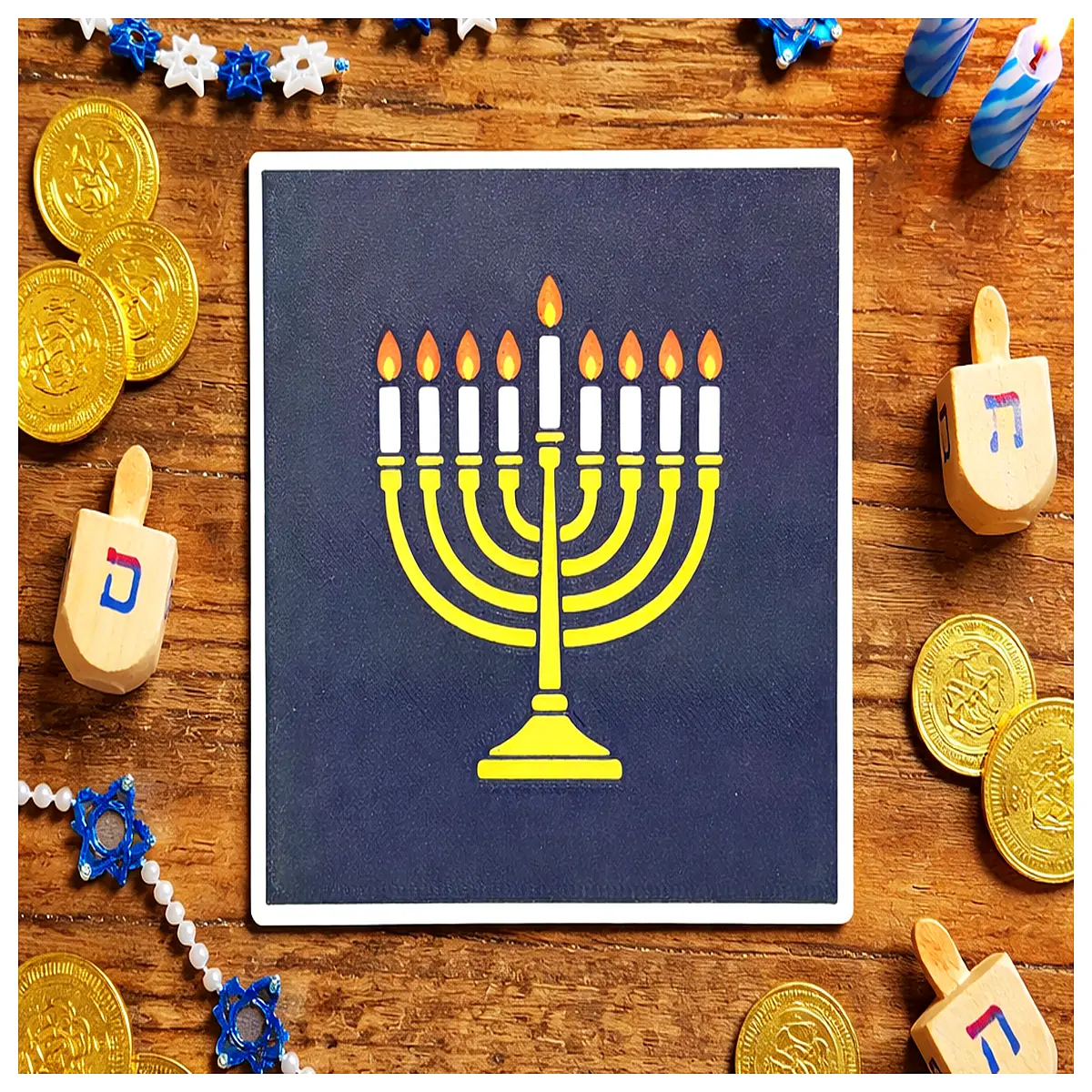 hanukkah menorah magnet dispenser panel holiday decor gift