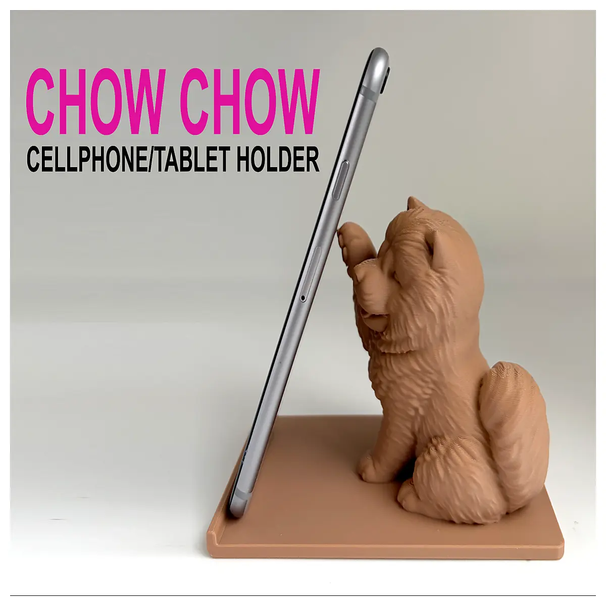 cute chow chow dog phone holder for tablet desk organizer cute animal accessory