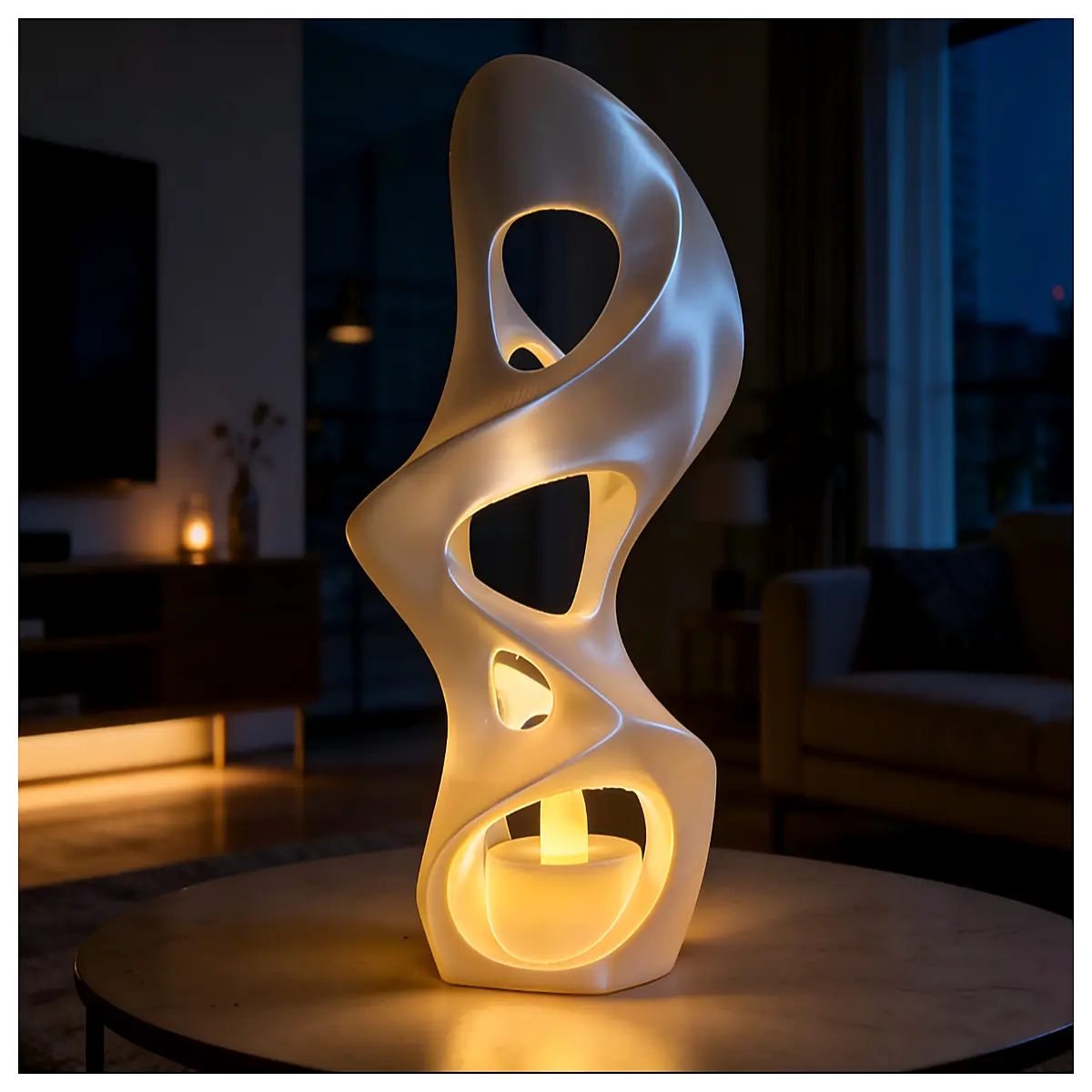 abstract art sculpture night for bedroom modern minimalist resin decor ambient mood lighting for living room home accent gift