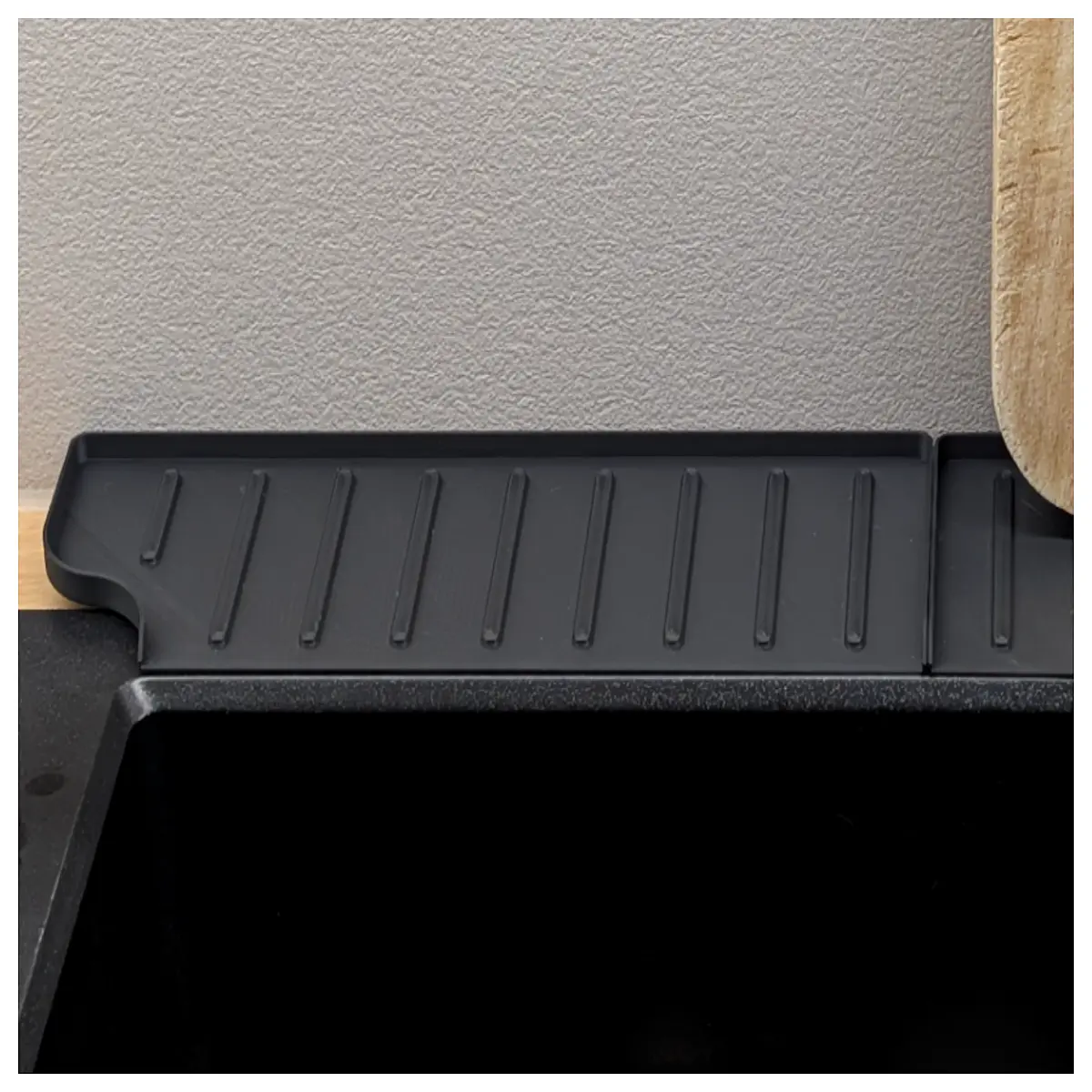slim draining tray for kitchen sink thin dish rack organizer compact drip catcher mat space saving counter drain board