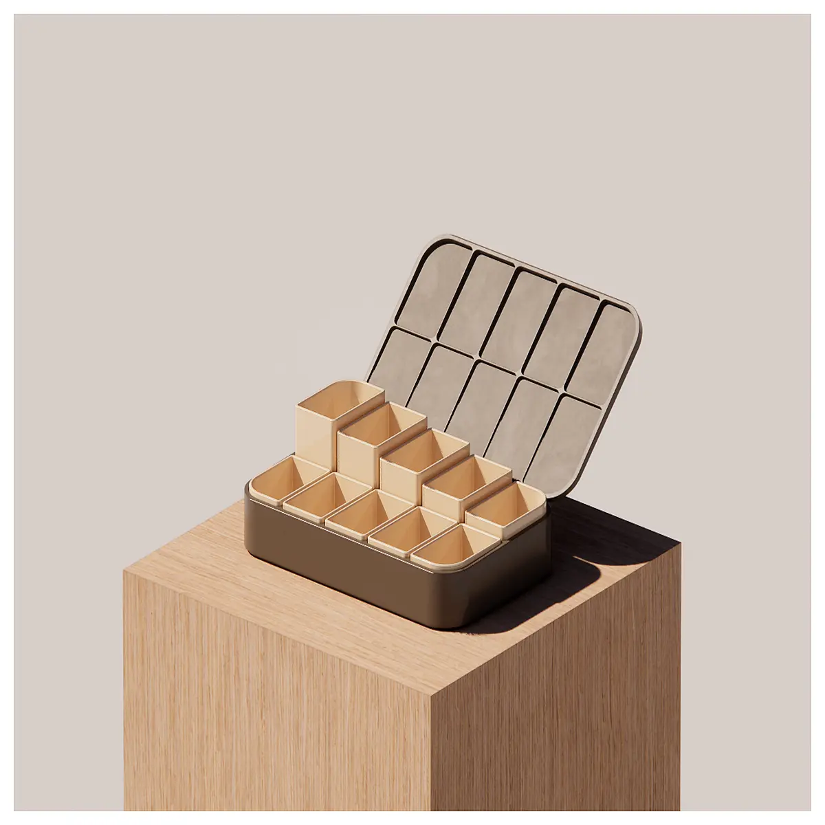 magnetic parts organizer box with removable compartments for small hardware screws nuts bolts storage