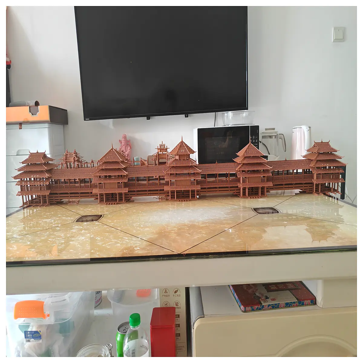 guizhou dong minority wooden bridge traditional chinese architecture diy assembly toy detailed of chengyang wind and rain bridge for collector