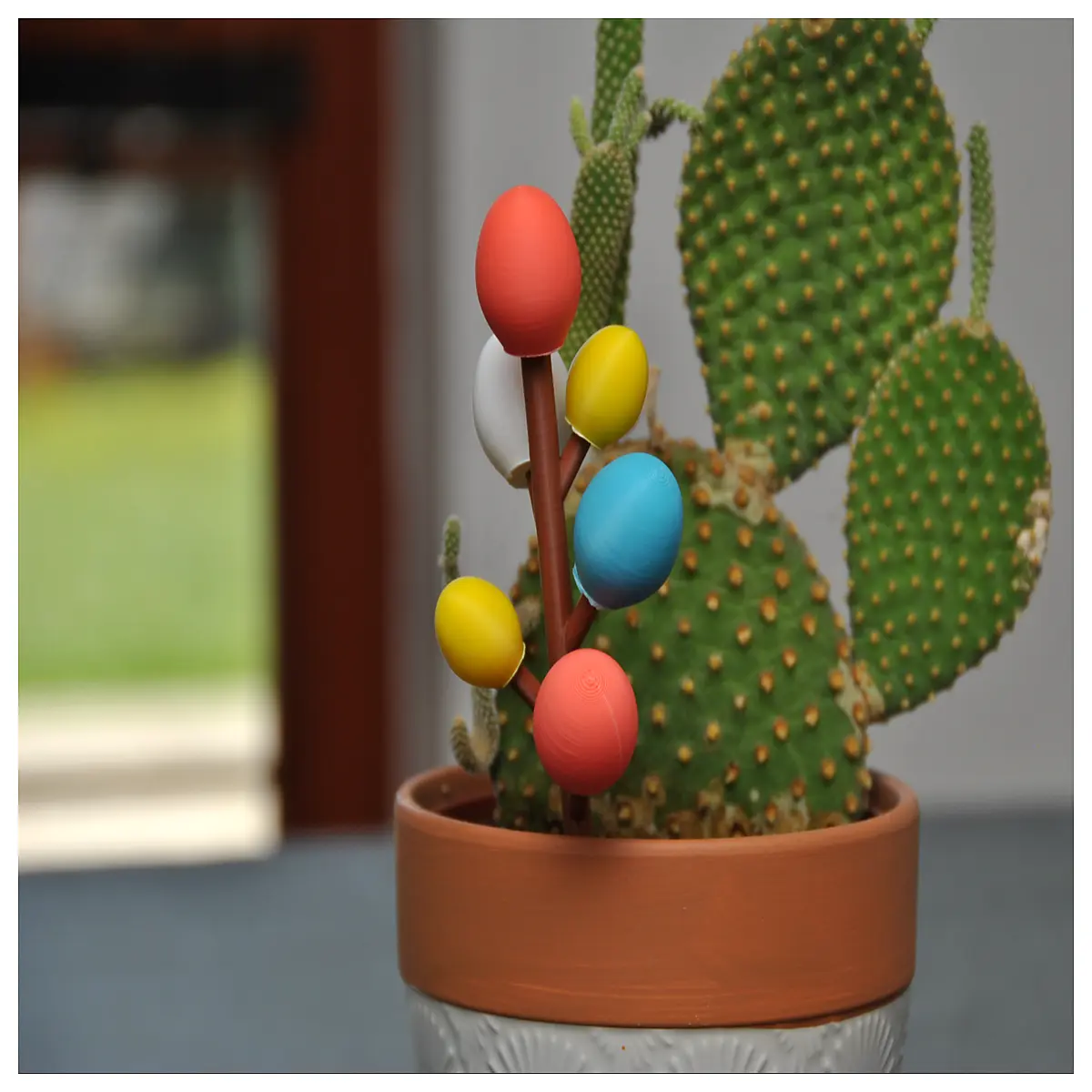 easter egg planter pot colorful spring home decor garden flower container