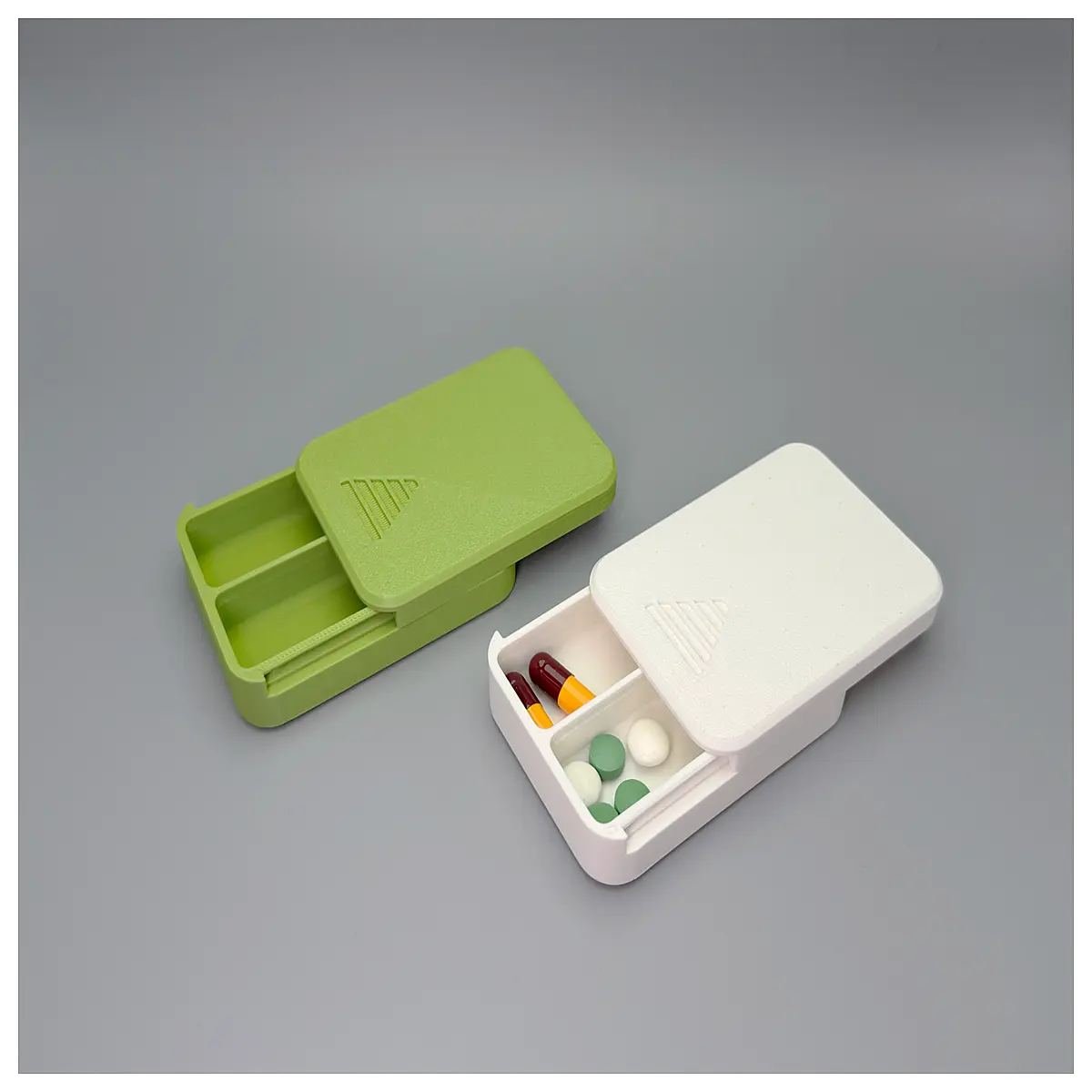 mini pill organizer with flip lid pocket size travel vitamin case daily medication holder compact