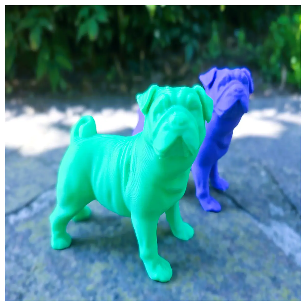 cute pug french bulldog figurine for desk decor resin animal statue funny dog toy gift