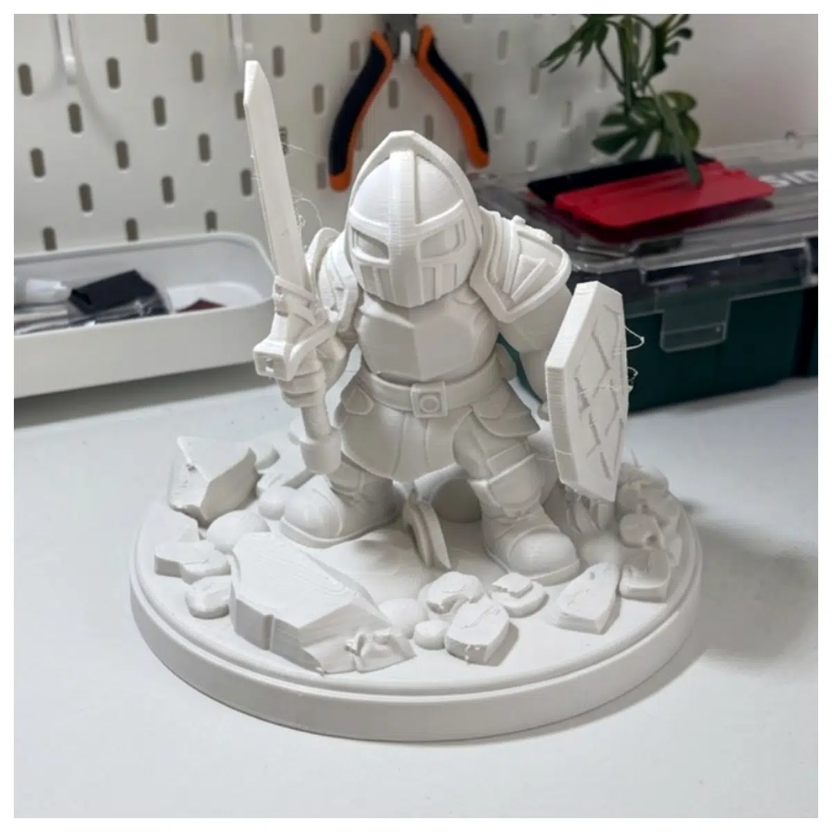 cute brave chibi knight miniatures for desktop collectible epic scale figurine