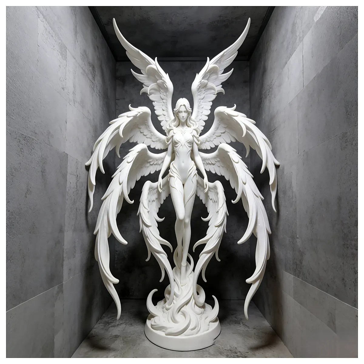 handmade resin angel figurine artistic home decor spiritual statue ethereal wall art believers