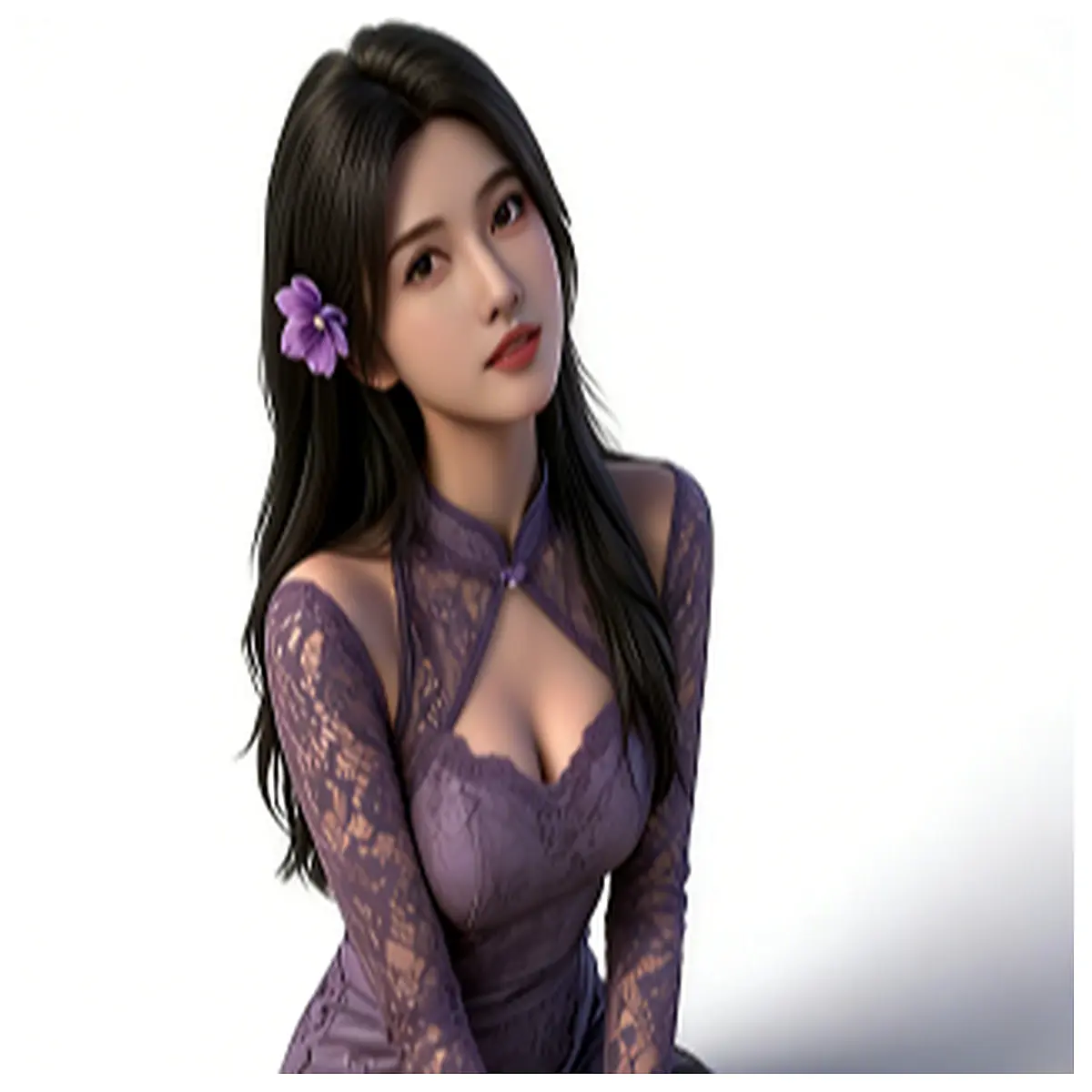 secretary girlfriend 2 figure resin print diy collectible statue unpainted for desktop decoration