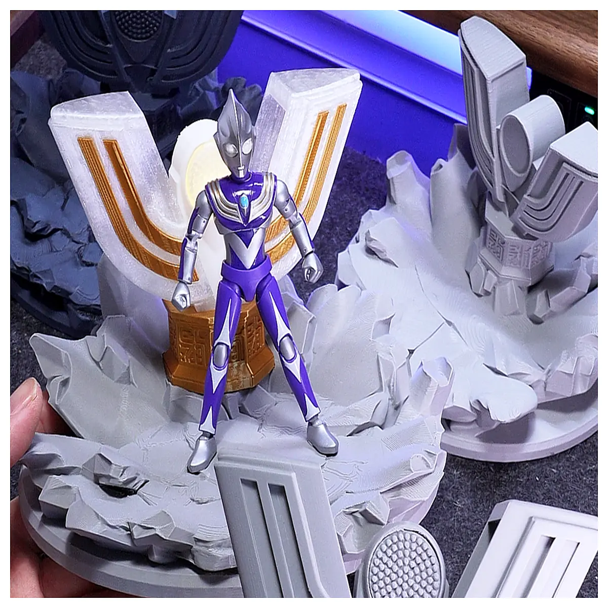 bloke stars series 30cm stick action figure compatible base accessory for collectible toys