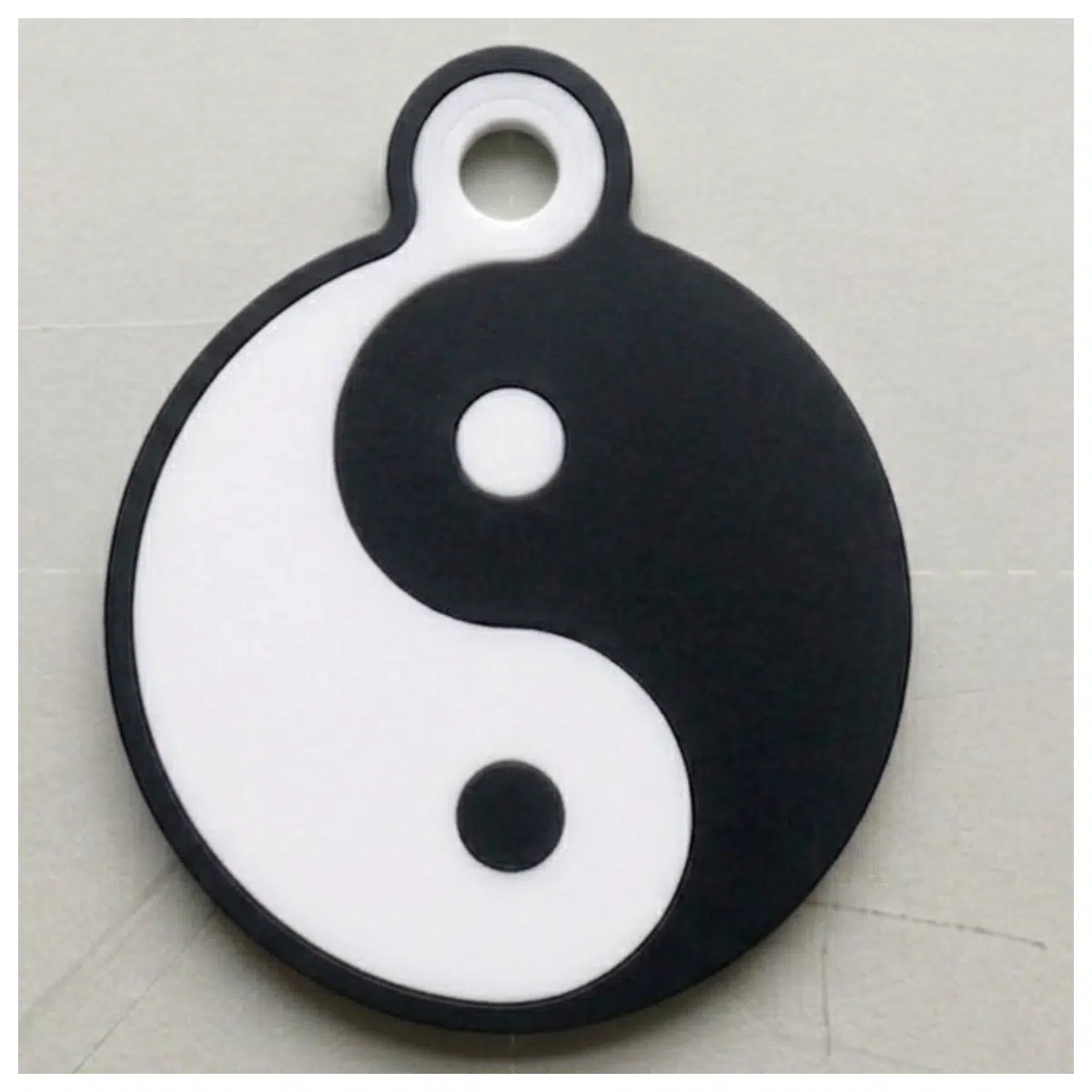 yin yang keychain couple gift matching charm bag pendant metal alloy key holder