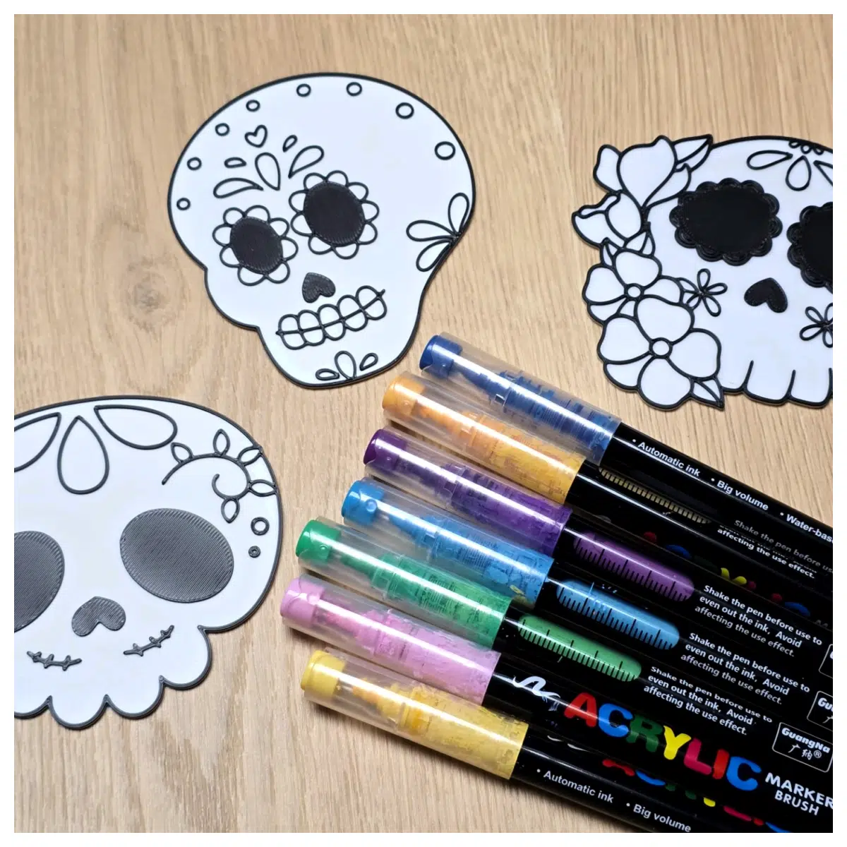 day of the dead skull coloring pages diy craft skeleton art for kids halloween party favor